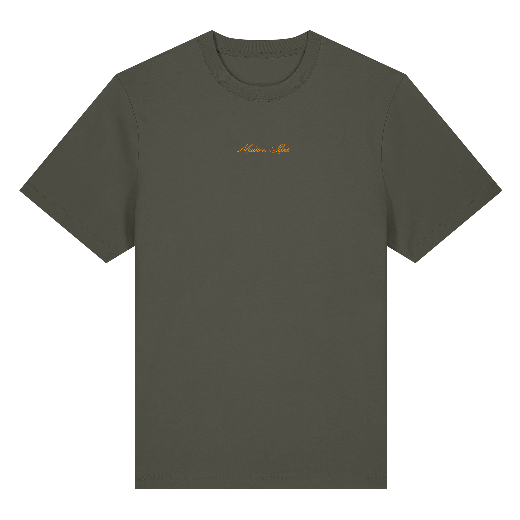 Orange embroidery relaxed T-Shirt